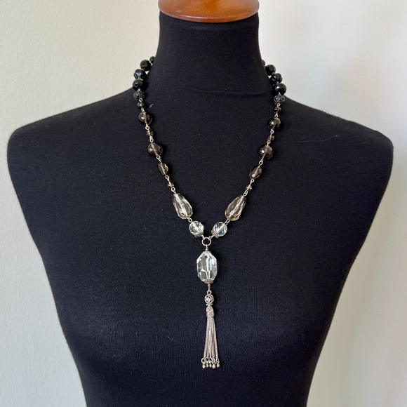 ELSA DESIGNS Sterling Silver Tassels Sardonyx Swarovski Crystal